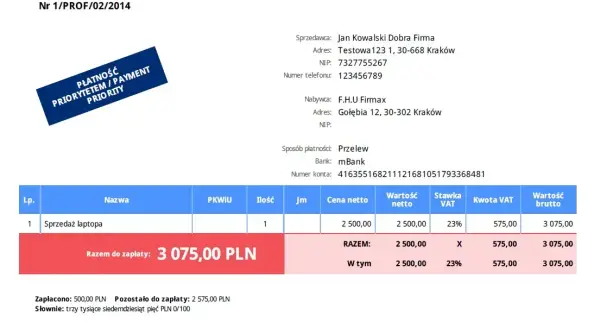 Jakie dane są potrzebne do faktury na osobę prywatną? Sprawdź!