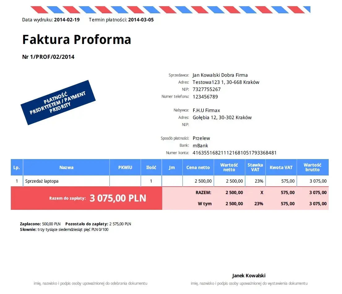 Jakie dane są potrzebne do faktury na osobę prywatną? Sprawdź!